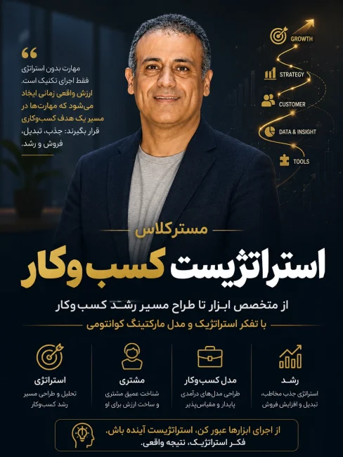 مسترکلاس استراتژیست کسب‌وکار محمد گنجی