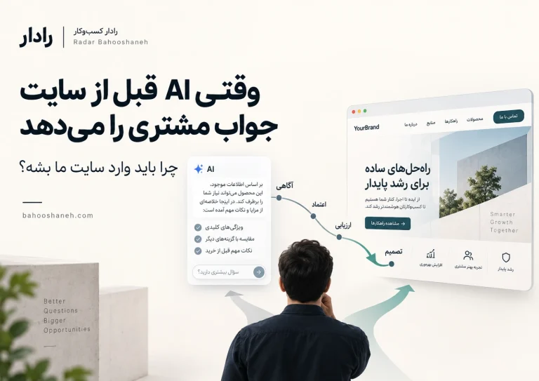 وقتی AI قبل از سایت جواب مشتری رو می‌ده، چرا باید وارد سایت ما بشه؟